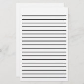 Vet lijnpapier briefpapier (Voorkant / Achterkant)
