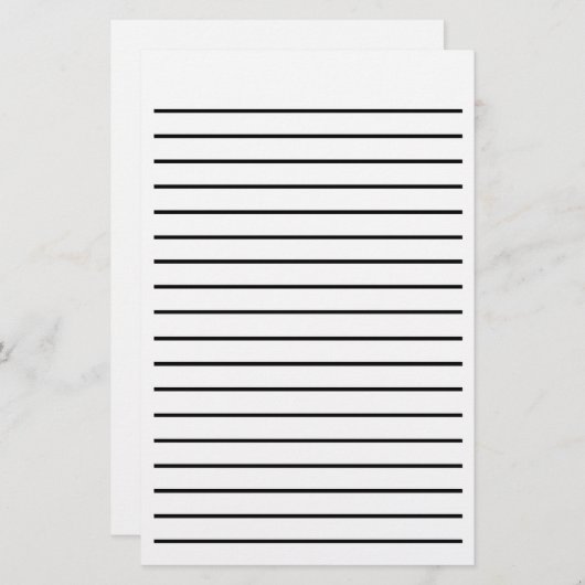 Vet lijnpapier briefpapier (Voorkant / Achterkant)