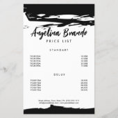 Vet lijnvak zwart/witprijslijst brochure (Voorkant)