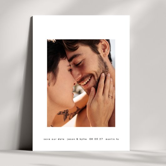 Vet lijst Eenvoudige Minimale Tekst 2 Foto Save The Date