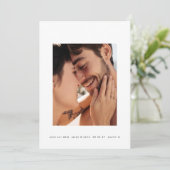 Vet lijst Eenvoudige Minimale Tekst 2 Foto Save The Date (Staand voorkant)