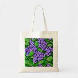 Vet Lila Bloemen Canvas Tas