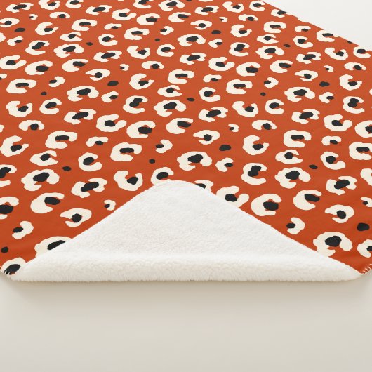 Vet luipaardprint sherpa deken (3/4)