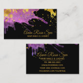 * Vet Luxe Roze Glam Waterverf Goud Abstract Visitekaartje (Voorkant / Achterkant)