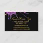 * Vet Luxe Roze Glam Waterverf Goud Abstract Visitekaartje (Achterkant)