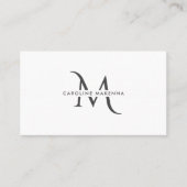 Vet, maar minimaal zwart Monogram - Witte Professi Visitekaartje (Voorkant)