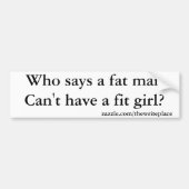 vet man grappig bumpersticker (Voorkant)