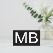 Vet mannelijk monogram Visitekaartjes (Staand voorkant)