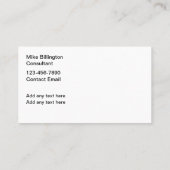 Vet mannelijk monogram Visitekaartjes (Achterkant)