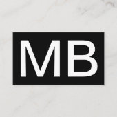 Vet mannelijk monogram Visitekaartjes (Voorkant)