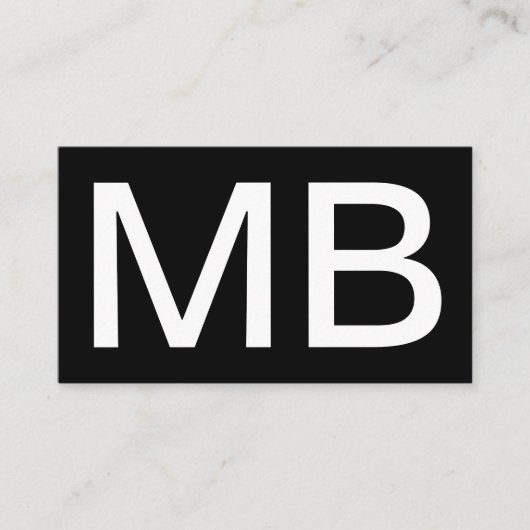 Vet mannelijk monogram Visitekaartjes (Voorkant)