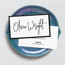 Vet Manuscript van de Handtekening, Moderne Witte 