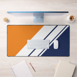 Vet marineblauw fel Sinaasappel wit racestrepen Bureaumat