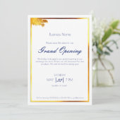 Vet marineblauw goud veelzijdig boutique event kaart (Staand voorkant)