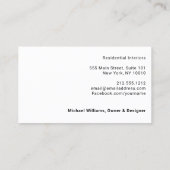 Vet marmeren patroon bij bookmatched visitekaartje (Achterkant)