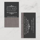 Vet Masculine Striped Pattern Black & Grey Visitekaartje (Voorkant / Achterkant)