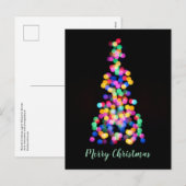 Vet Matig Blurred kerstboomverlichting Feestdagenkaart (Voorkant / Achterkant)