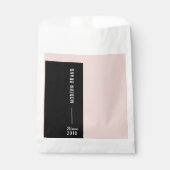 Vet Matig Blush Black Colour Block Business Bedankzakje (Voorkant)