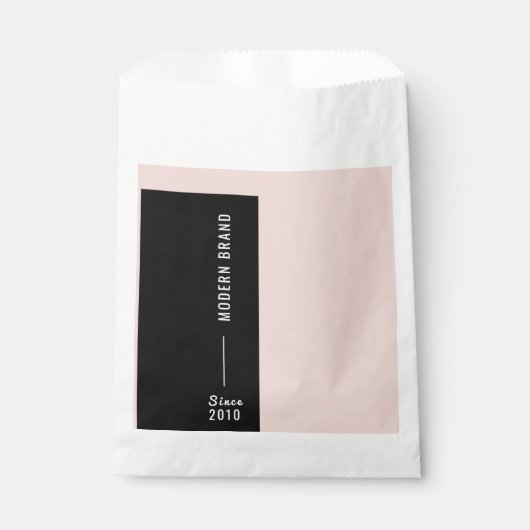 Vet Matig Blush Black Colour Block Business Bedankzakje (Voorkant)