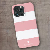 Vet Matig Blush Roze Striped Patroon met hart Case-Mate iPhone Case