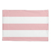 Vet Matig Blush Roze Striped Patroon met hart Kussensloop (Achterkant)