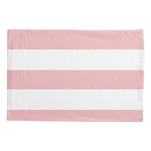 Vet Matig Blush Roze Striped Patroon met hart Kussensloop (Achterkant)