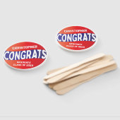 Vet Matig Rood Blauw Afstuderen Handwaaier (Niet-gemonteerd)