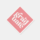 Vet Matig Type Blush Roze GraduPartij Servet (Hoek)