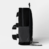 Vet Matig Zwart wit Striped Patroon met hart Bedrukte Rugzak (Rechts)