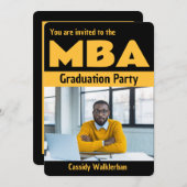 Vet MBA Foto Afstuderen Uitnodiging (Voorkant / Achterkant)