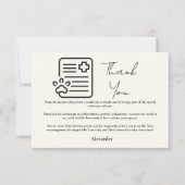 Vet Med Paw Syringe Graduation Party Bedankkaart (Voorkant)