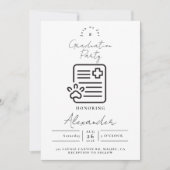 Vet Med Paw Syringe Graduation Party Kaart (Voorkant)