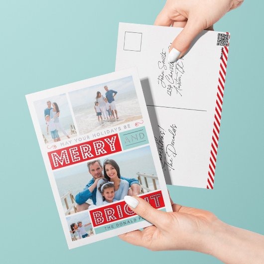 Vet Merry & Bright Holiday Silver Foil Briefkaart