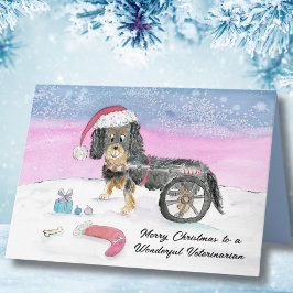 Vet Merry Christmas Cavalier King Charles Spaniel Kaart