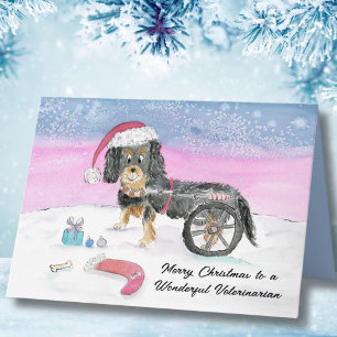Vet Merry Christmas Cavalier King Charles Spaniel Kaart
