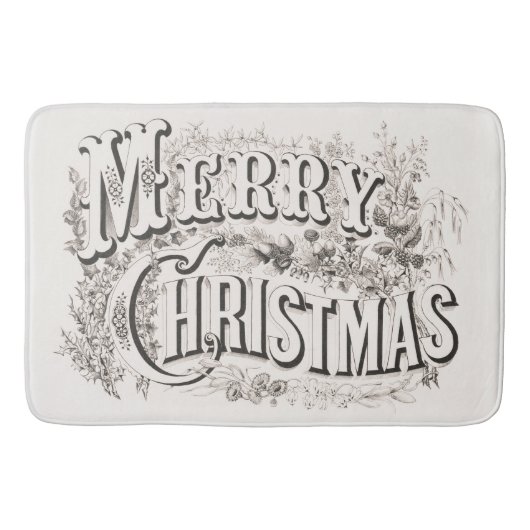 VET: MERRY CHRISTMAS-ILLUSTRATIE BADMAT (Voorkant)