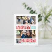 Vet Merry en Bright Feestdagenkaart (Staand voorkant)