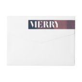 Vet Merry Navy Chalk Holiday Retouradres label (Achterkant)