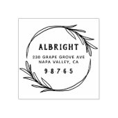 Vet met de hand getekend Botanisch Wreatreturn Add Rubberstempel (Afrduk)