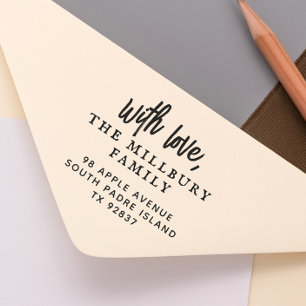 Vet met de naam van de familie Love Custom Name Re Zelfinktende Stempel