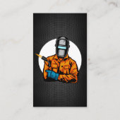 Vet Metaal Lasser Metaal Fabricage Lassenhelm Visitekaartje (Achterkant)