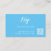 Vet Metallic Blauw & Zilver Elektricien Bedrijf Visitekaartje (Achterkant)