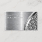 Vet Metallic Look SCAFFOLDER Navy & zilver Visitekaartje (Voorkant)