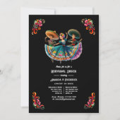 Vet Mexicaans Fiesta Bruiloftsrepetitie Diner Kaart (Voorkant)