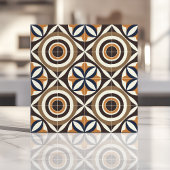 Vet Mid-Century Design met concentrische cirkels Tegeltje