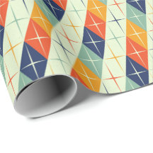 Vet Mid-Century Diamonds Wrapping Paper