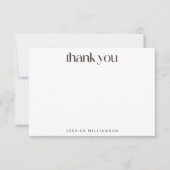 Vet Mid Modern Roze Bruin Aangepast Vrijgezellenfe Bedankkaart (Voorkant)