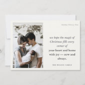 Vet Minimaal 1 Foto Zwart & Wit Kerstmis Feestdagenkaart (Voorkant)