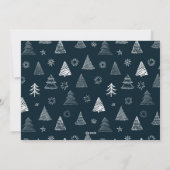 Vet Minimaal 1 Foto Zwart & Wit Kerstmis Feestdagenkaart (Achterkant)