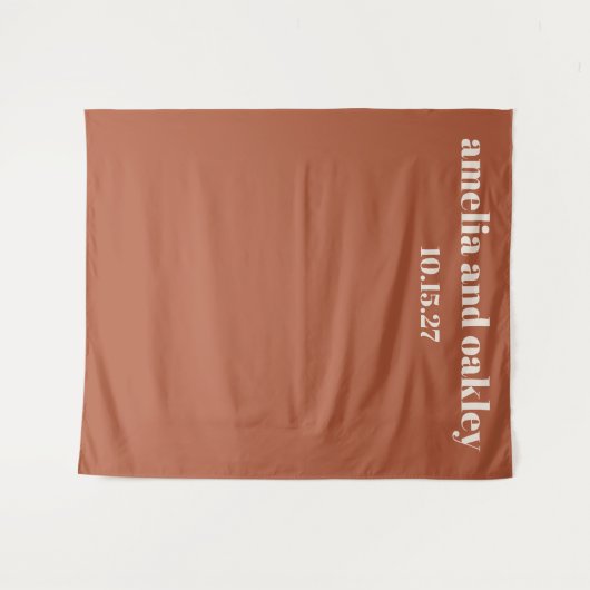 Vet Minimaal Roest Herfst Aangepaste Bruiloft Acht Wandkleed (Voorkant (horizontaal))